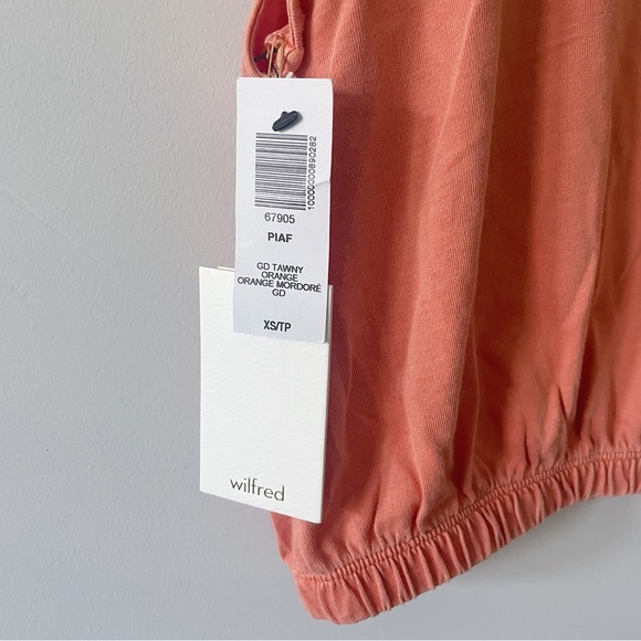 ARITZIA Wilfred Piaf Tank Top, Size XS, Tawny Orange Crop Tank - Picture 5 of 7
